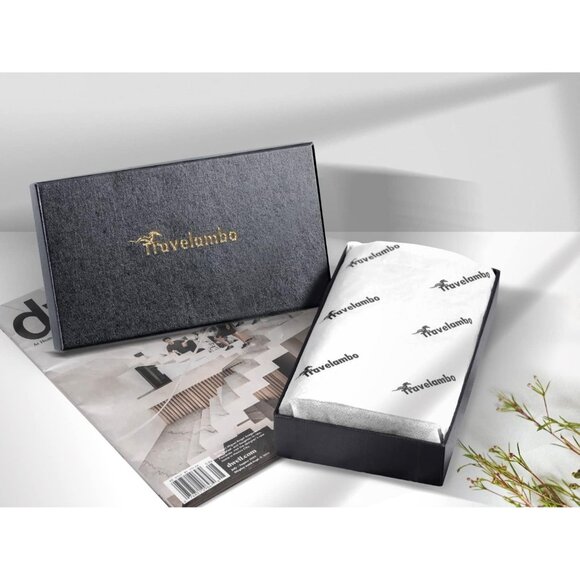 New Luxury Waxed Leather RFID Wallet for Women Large Capacity Clutch - Tan - Picture 9 of 9